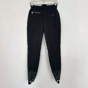 Bogner Snow Pants Womens‎ 8 High Rise Black Stretch Stirrup Skinny Ski Wool Zip
